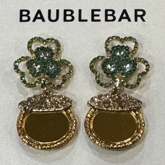 BaubleBar Jewelry - BaubleBar Clover & pot o' gold Earrings